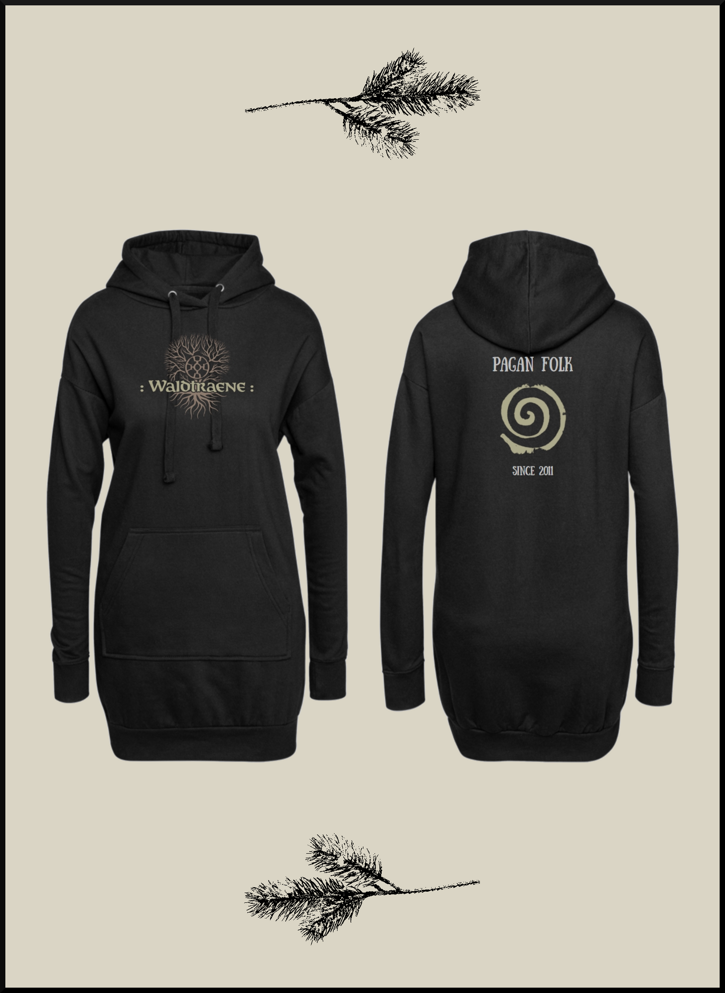 WALDTRAENE Kapuzenkleid "Pagan Folk"